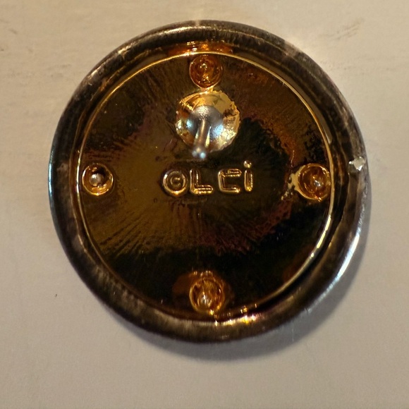 Vintage Liz Claiborne Gold Tone Pierced Earrings Signed Posts Round - Picture 6 of 11